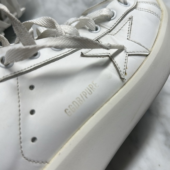 Golden Goose Pure-Star White Bio-Based Star and Heel Tab Sneakers Size 39 - Picture 12 of 14